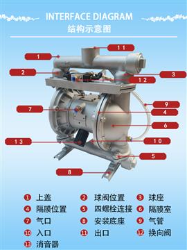 不鏽鋼粉體氣動隔膜泵
